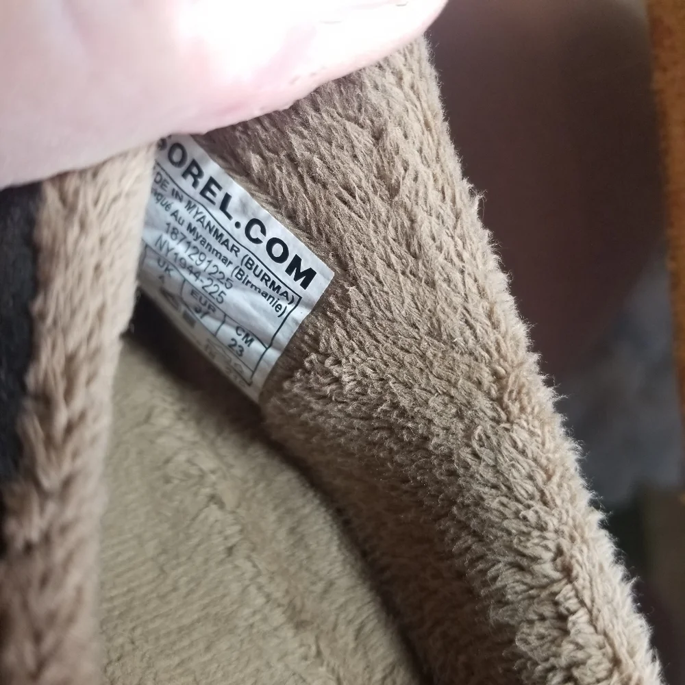 Sorel Lanner Ridge II fleece suede mule slipper womens 7 kids 5